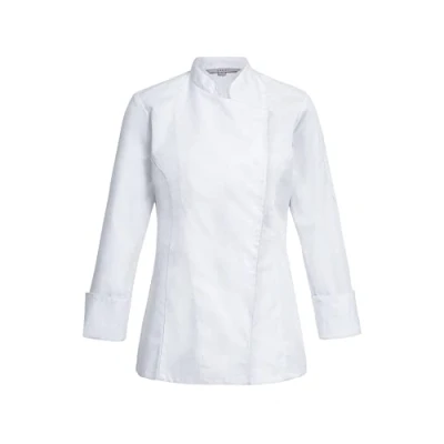 Abbildung von Greiff Gastro Moda Damen Cuisine Basic Kochjacke Regular Fit Weiß Modell 5405 Größe 3XL