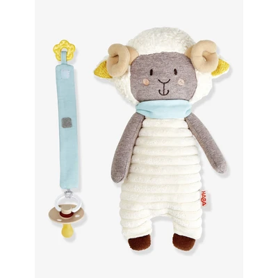 Abbildung von HABA Schnullertier Widder Wollbert Schnuller &amp; Co. sicher befestigen mit abnehmbarem Schnullerband Kuschelweiches Baby Geschenk zur Geburt 2011912001