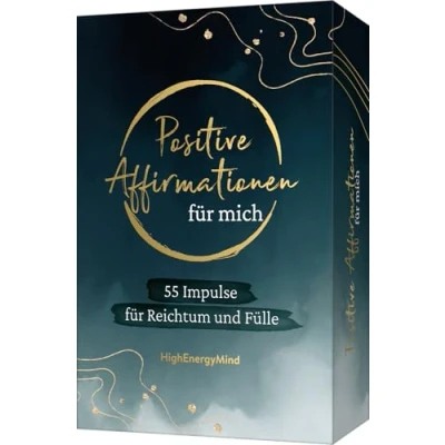 Abbildung von 55 positive Affirmationen für mich Reichtum und Fülle: Liebevolle Impulse Glück, Selbstliebe, Achtsamkeit. Karten in edlem Design. Geschenk zu Geburtstag, Weihnachten, Ostern