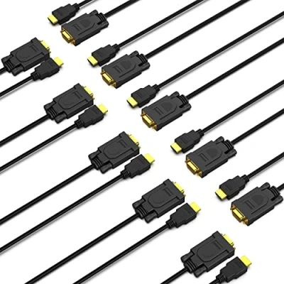 Abbildung von BENFEI HDMI zu VGA Konverter Kabel 1,8M 10 Stück, Unidirektional D SUB 15 Pin M/M Unterstützung 1080P Signal von Eingang Laptop HDTV Ausgang Monitoren Projektor,Fernsehapparat
