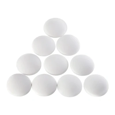 Abbildung von SO TECH® Wandtürstopper Wandpuffer Türpuffer Ø 40 mm H: 9 (Spar Set, 10 St), weiß, perfekter Schutz für Wände und Möbel
