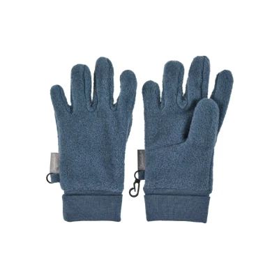 Abbildung von Sterntaler Unisex Kinder Fingerhandschuhe aus Microfleece, mit Elastischem Bündchen Fingerhandschuh, Tintenblau Melange, 4