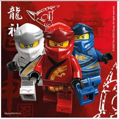 Abbildung von Lego Ninjago Servietten 33x33cm 20 Teile