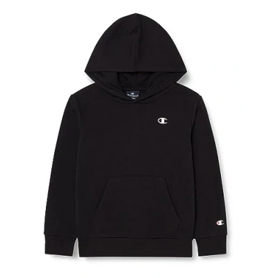 Abbildung von Champion Basic Hooded Unisex Kapuzenpullover für Kinder, Größe: 150/155, Schwarz