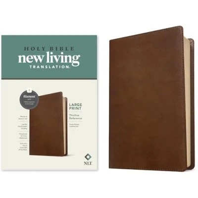 Abbildung von NLT Large Print Thinline Reference Bible, Filament Enabled Edition (Red Letter, Leatherlike, Rustic Brown): New Living Translation, Brown, Reference,