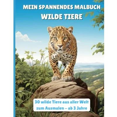 Abbildung von Malbuch wilde Tiere: Mein spannendes Malbuch: 30 Tiere aus aller Welt zum Ausmalen ab 3 Jahre