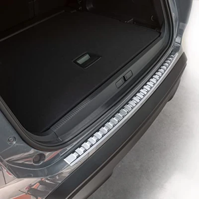 Abbildung von teileplus24 L662 Ladekantenschutz V2A Edelstahl kompatibel mit Citroen C5 Aircross 2018 Abkantung, Farbe:Silber gebürstet