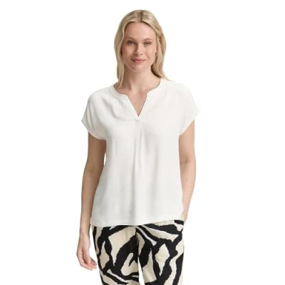 Abbildung von TOM TAILOR Damen 1046435 T Shirt, 10315 Whisper White, L