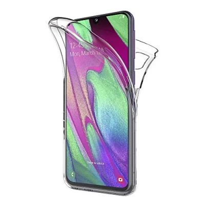 Abbildung von AICEK Compatible Samsung Galaxy A40 Hülle, 360Full Body Transparent Silikon Schutzhülle für Case Durchsichtige TPU Bumper Handyhülle (5,9 Zoll)