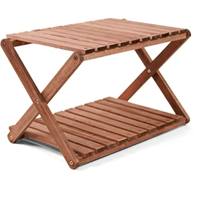Abbildung von Human Comfort Campingregal Jabrun 2 Faltschrank Falt Regal Beistell Tisch Holz