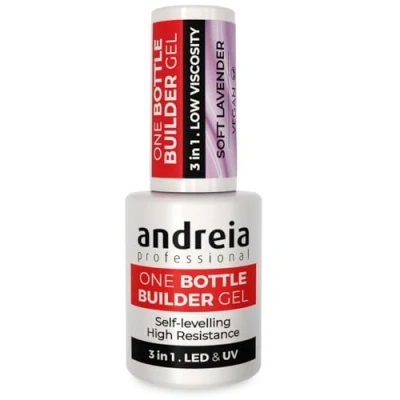 Abbildung von Andreia Gel für Nagelaufbau, Triphasen Gel, UV &amp; LED, professionell, 3 in 1, zur Stärkung der Nägel oder Verlängerung Formel mit niedriger Viskosität, selbstausgleichend, Flasche 14 ml, Farbe