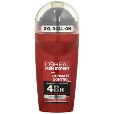 Abbildung von L&#039;Oréal Paris L&#039;Oreal Men Expert Ultimate Control Deo Roll On, schützt 48H gegen verschiedene Arten von Schweiß, 50 ml