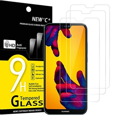 Abbildung von NEW&#039;C 3 Stück, Panzer Schutz Glas für Huawei P20 lite, Nova 3e, Frei von Kratzern, 9H Härte, HD Displayschutzfolie, 0.33mm Ultra klar, Ultrabeständig