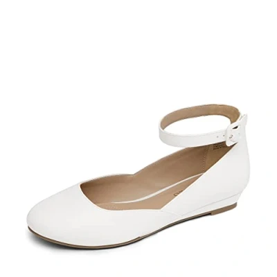 Abbildung von DREAM PAIRS Damen Schuhe, lässig, spitzer Zehenbereich, Ballett Komfort, weiche Slip on Flachschuhe,Size 41,Weiss Pu,REVONA E