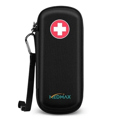 Abbildung von MEDMAX EpiPen Medical Tragetasche, tragbare Notfalltasche Hartschalen Eva stoßfest Medikament Tasche Organizer für 2 EpiPens, Asthma Inhalator, Anti Histamin, Auvi Q, Allergy Medicine Essentials