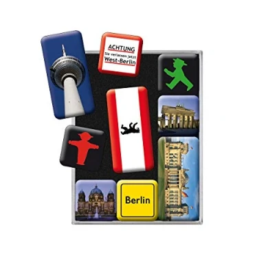 Abbildung von Nostalgic Art Retro Kühlschrank Magnete, 9 Stück, Berlin Ampelmann Souvenir &amp; Geschenk Idee, Magnetset für Magnettafel, Vintage Design