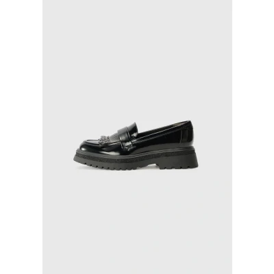 Abbildung von Tamaris Slipper, Damen, Größe: 38, Black Lederimitat/textil