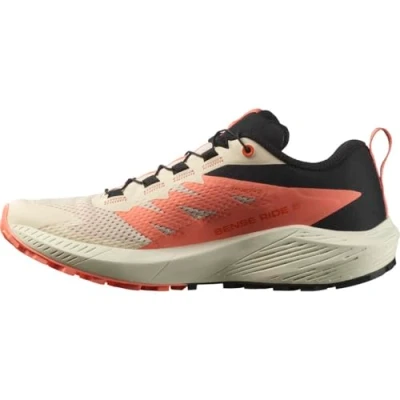 Abbildung von Salomon Sense RIDE 5 Laufschuh Trail, Damen, Größe: 43 1/3, Tender peach/fusion coral/black Schuhe