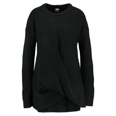 Abbildung von Urban Classics Ladies Wrapped Strickpullover, Damen, Größe: Medium, Black