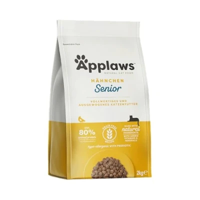 Abbildung von Applaws getreidefreies Katzentrockenfutter mit Huhn für ausgewachsene Katzen Senior, natürlich und vollwertig (2kg Packung)