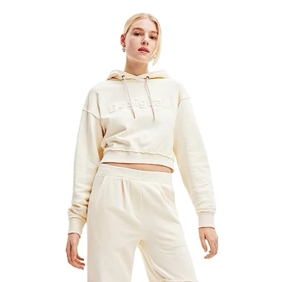 Abbildung von Desigual LOGO Kapuzenpullover, Damen, Größe: Small, White