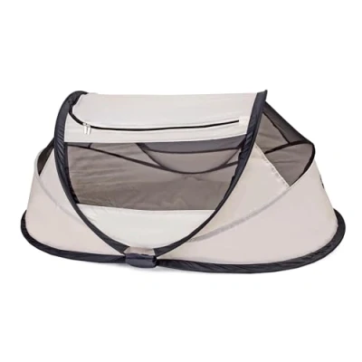 Abbildung von Deryan Baby Reisebett ab Geburt bis 2,5 Jahre Pop Up Babybett Babyzelt in 2 Sekunden aufgestellt inkl. Moskitonetz &amp; Reisetasche 76x46x117cm (Creme)