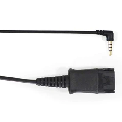 Abbildung von Snom ACPJ 3,5 mm Adapterkabel zum Anschließen des A100M und A100D Headsets an das DECT Mobilteil M25/M65/M85 oder ein anderes Telefon/Smartphone/Computer mit Buchse 00004344