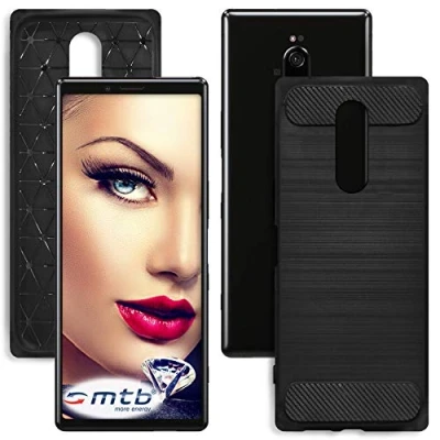Abbildung von mtb more energy® Hülle Carbon für Sony Xperia 1 (6.5&#039;&#039;) Schwarz flexibel TPU Case Cover Tasche Schutzhülle