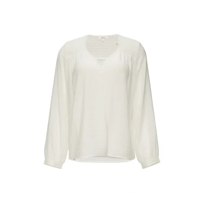 Abbildung von s.Oliver MET Gesmokte Details Bluse, Damen, Größe: 32, Creme