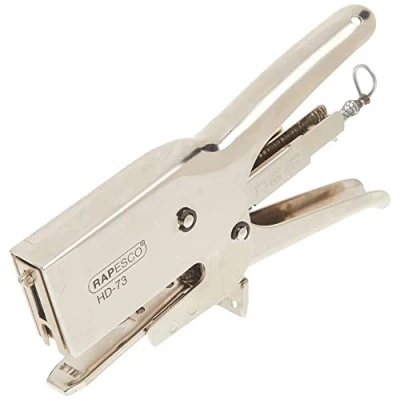 Abbildung von Rapesco 1169 HD 73 Hochleistungs Heftzange, verwendet Typ 73/6 12mm Heftklammern, Silber