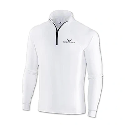 Abbildung von Black Crevice Herren Skirolli Zipper Shirt, weiß/schwarz, XL