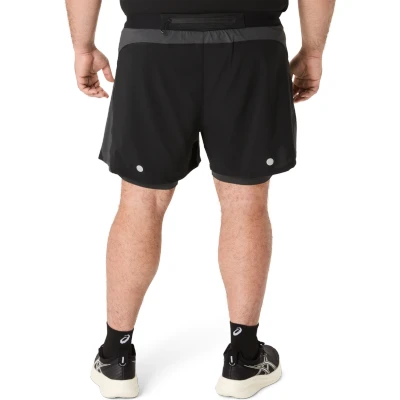 Abbildung von Asics ROAD 2N1 5IN Kurze Sporthose, Herren, Größe: Large, Performance black graphite grey