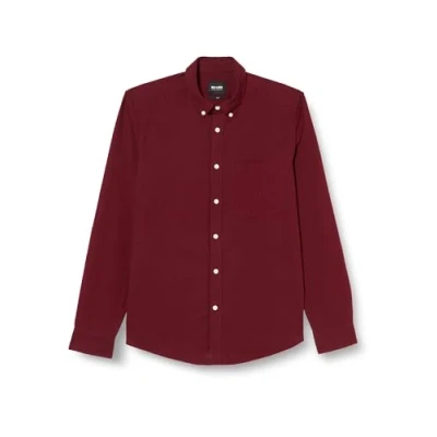 Abbildung von Only &amp; Sons Gudmund Solid Hemd, Herren, Größe: Medium, Burgundy