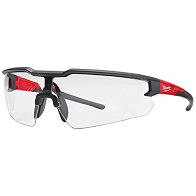 Abbildung von Milwauk Schutzbrille, transparent, 4932471881, Rot, 0 Brillen, Glas, One Size