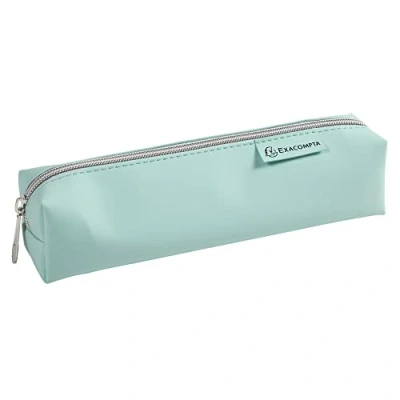 Abbildung von Exacompta Ref. 52580E 1 quadratisches Aquarell Federmäppchen hergestellt aus Polyurethan Radiergummi mit Soft Touch Oberfläche Futter Polyester Maße: 22,5 x 5 cm zufällige Farbauswahl
