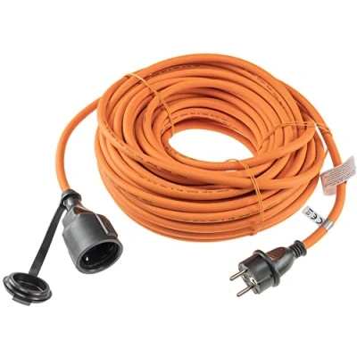 Abbildung von ChiliTec Gartensteckdose Verlängerungskabel, IP44, Orange H07RN F 3G1,5, Außenbereich