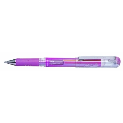 Abbildung von Pentel K230 MPO Hybrid Gel metallic Grip DX Tintenroller mit pigmentierter Tinte, 12 er Packung, pink