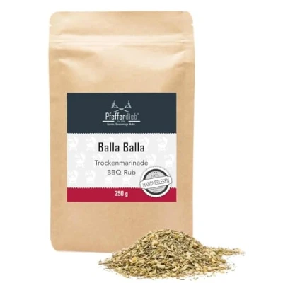 Abbildung von Balla Premium Grillgewürz mediterran BBQ Rub Gourmet Trockenmarinade perfekt für Lamm, Schweinefleisch, Fisch 250g Pfefferdieb®