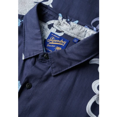 Abbildung von Superdry Hawaiian BOX FIT Hemd, Herren, Größe: Small, Chrysanthemum navy