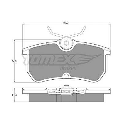 Abbildung von TOMEX brakes TX 12 18 Bremsbelagsatz Hinterachse FORD: FIESTA 6, 5, Focus Mk1 Schrägheck