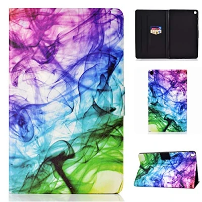 Abbildung von Lspcase Hülle für Samsung Galaxy Tab S5e 10.5 Zoll SM T720 T725 Schutzhülle PU Leder Flip Tasche Case Smart Lederhülle mit Stifthalter, Stand und Auto Schlaf/Wachen funktion Etui Farbiger Rauch