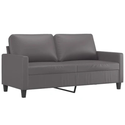 Abbildung von vidaXL Sofa 2 Sitzer Grau 140 cm Kunstleder