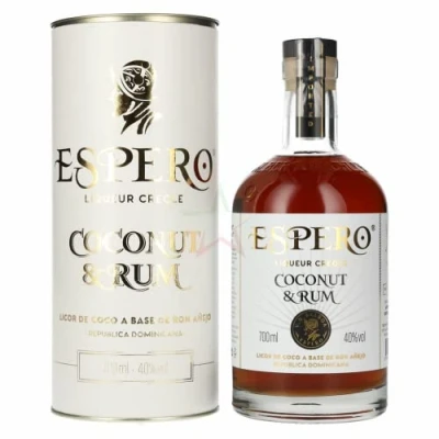 Abbildung von Ron Espero Creole Coconut &amp; Rum Liqueur in Geschenkbox 40,00% 0,70 lt.