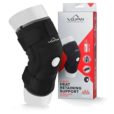 Abbildung von Vulkan Classic Hinged Knee Support, Medium, Sleeve with Straps for Patella Meniscus Tears, ACL Injuries, and Stability, Athletes, Working Out, Exercising