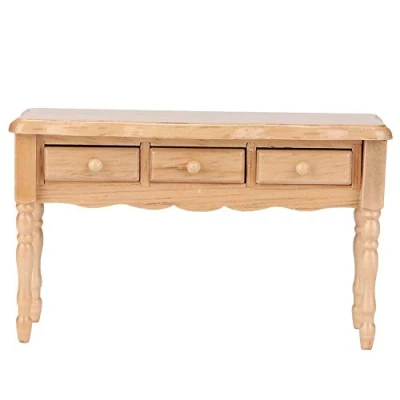 Abbildung von Puppenhaus Schreibtisch Mini Holz Schlafzimmer Zimmer Möbel Zubehör Kinder Rollenspiel Spielzeug für 1:12