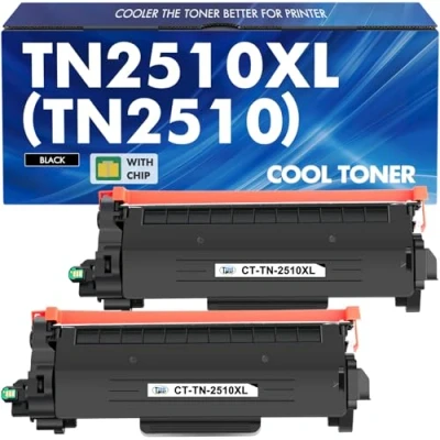 Abbildung von TN2510 TN2510XL TN 2510XL MFC L2835DW Toner: Kompatibel für Brother 2510 XL HL L2400DW L2400DWE L2800DW DCP L2620DW L2860DWE L2627DW Mit Chip ( 2 Schwarz )