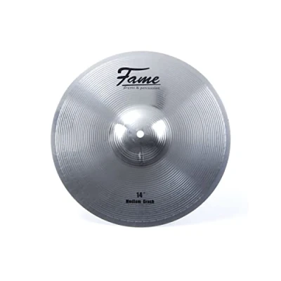 Abbildung von Fame Reflex Crash 14&quot; Becken, Hochwertige Messing Legierung, Robuste Konstruktion, Obertonreicher Klang, Vielschichtiges Frequenzspektrum, Perfektes Preis Leistungs Verhältnis, Silver Brilliant