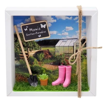 Abbildung von ZauberDeko Geldgeschenk Verpackung Garten Personalisiert Gutschein Gewächshaus Blumen Geschenk