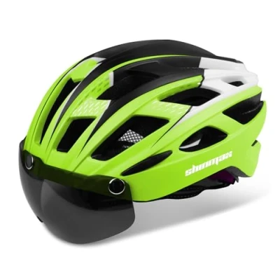 Abbildung von Shinmax Fahrradhelm Herren Damen mit Visier Magnetische Abnehmbarer Schutzbrille Fahrradhelme Licht für Erwachsene MTB Helm Radhelm Einstellbarer Atmungsaktiv Sicherheitsschutz NR 096