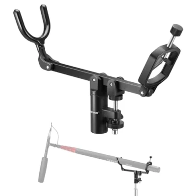 Abbildung von NEEWER Mikrofon Auslegerhalterung mit 5/8&quot; Bolzen für Stativ, Galgenarm C Ständer, Rutschfester Metall DSLR Videomikrofon Schrotflinten Montageadapter, 15/+30 Neigung, max Belastung: 8kg, cm NA 2